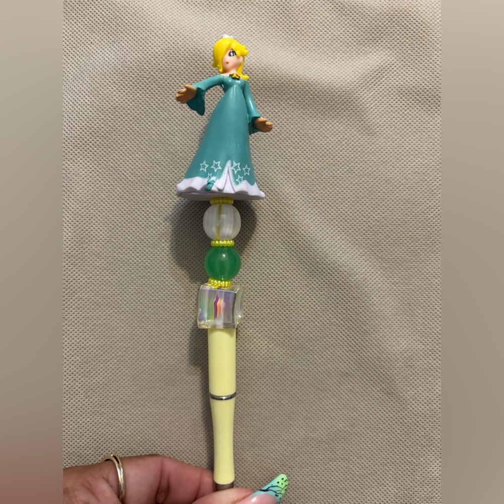BEADED PEN Mario brothers Rosalina Princess Character Pen ! NEW